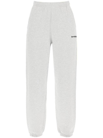 Training Logo Cotton Jogger Track Pants Grey - SPORTY & RICH - BALAAN 1