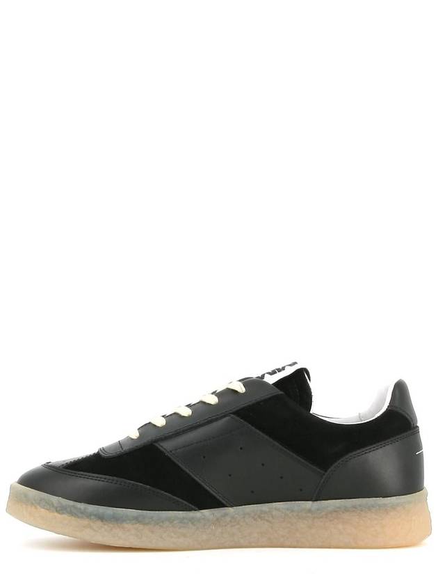 6 Court Logo Tongue Low Top Sneakers Black - MAISON MARGIELA - BALAAN 5