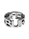 Palladium Plated Logo Ring Silver - BURBERRY - BALAAN 2