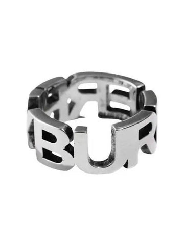 Ring palladium plated logo silver - BURBERRY - BALAAN 1