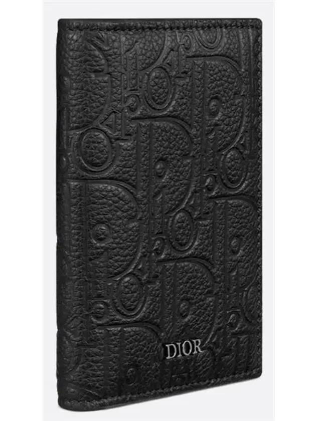 Dior Vertical Bifold Leather Card Wallet Black - DIOR - BALAAN 5