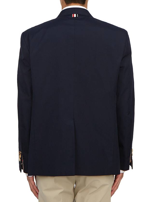 Typewriter Cloth Grosgrain Placket Sport Jacket Navy - THOM BROWNE - BALAAN 5