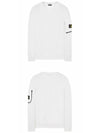 Waffen Patch Zipper Pocket Sweatshirt White - STONE ISLAND - BALAAN 5