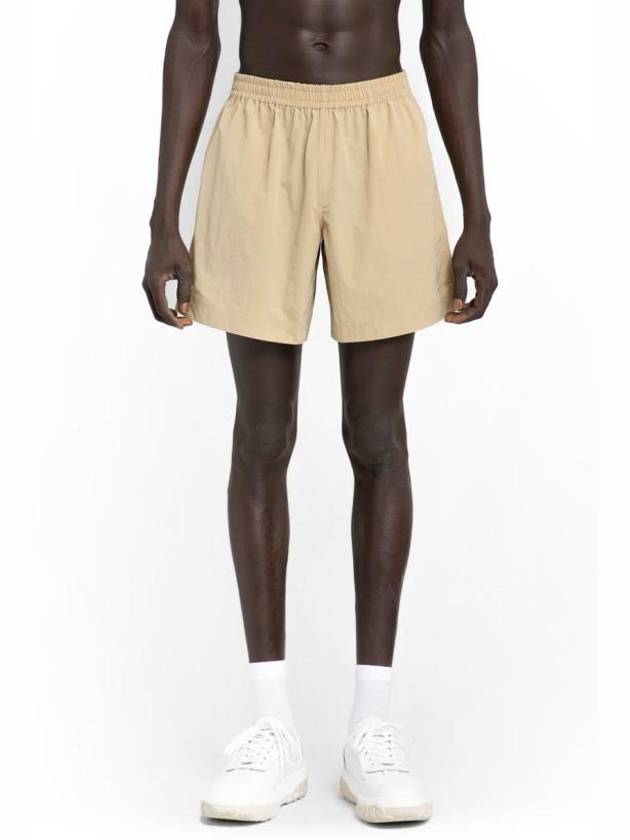 High Density Tech Banding Nylon Track Shorts Beige - THOM BROWNE - BALAAN 1