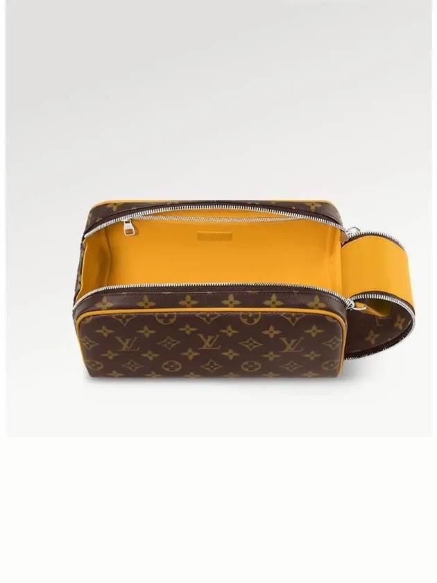 Dopp Kit Monogram Macassar Pouch Bag Brown Yellow - LOUIS VUITTON - BALAAN 3