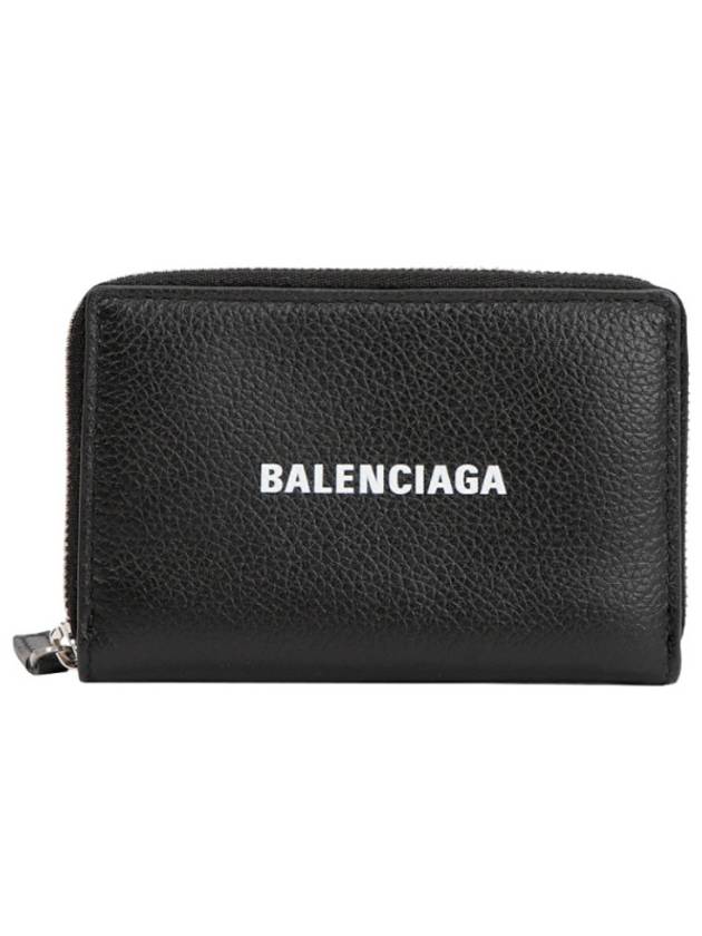 Everyday Zipper Card Wallet Black - BALENCIAGA - BALAAN.