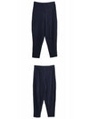 Pleated Straight Pants Navy - ISSEY MIYAKE - BALAAN 5