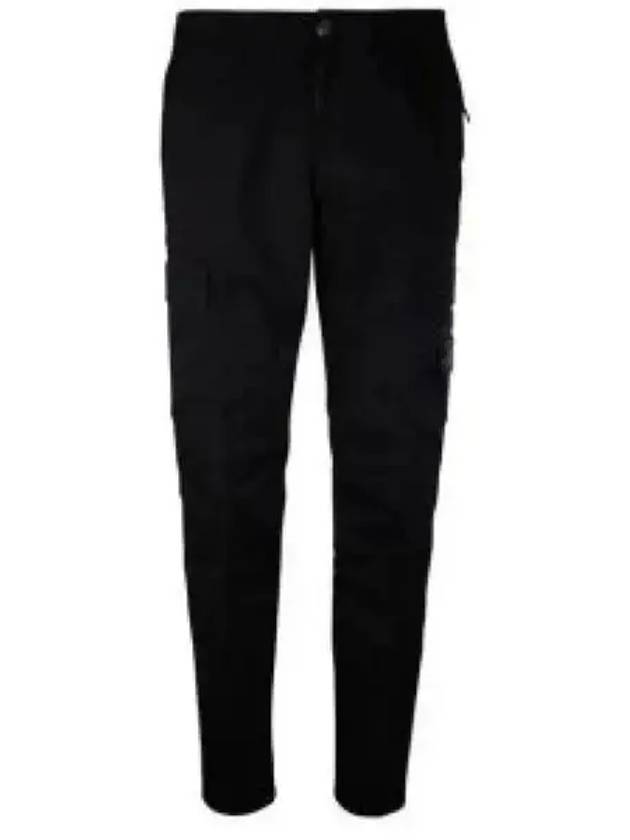 Compass Badge Gabardine Cargo Straight Pants Black - STONE ISLAND - BALAAN 2