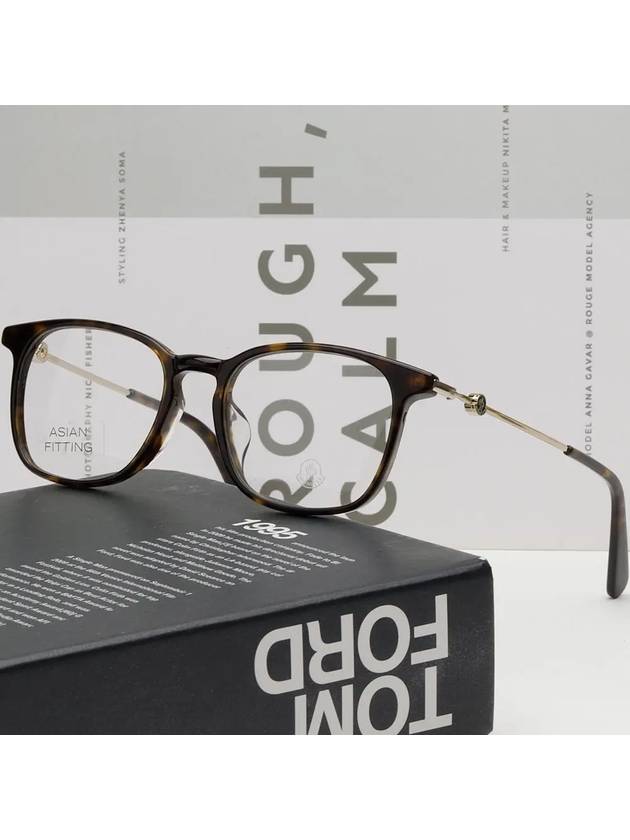 Eyewear Square Glasses Dark Havana - MONCLER - BALAAN 3