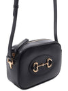 Horsebit 1955 Small Shoulder Bag Black - GUCCI - BALAAN 4