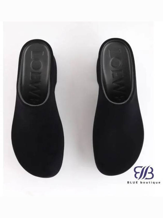 Terra Foam Clog Flocked Rubber Slip-Ons Black - LOEWE - BALAAN 2