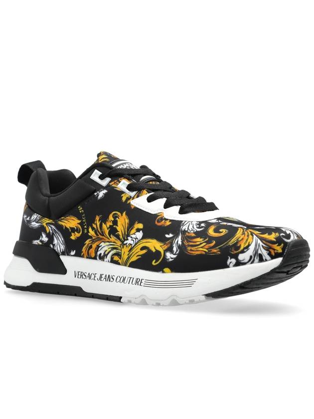 Versace Jeans Couture Sneakers With Barocco Print, Men's, Black - VERSACE - BALAAN 4