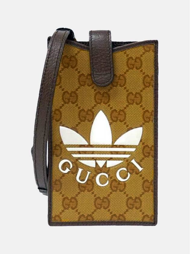 x Adidas Phone Case Beige Brown 702203 UVSAT 7267 - GUCCI - BALAAN 2