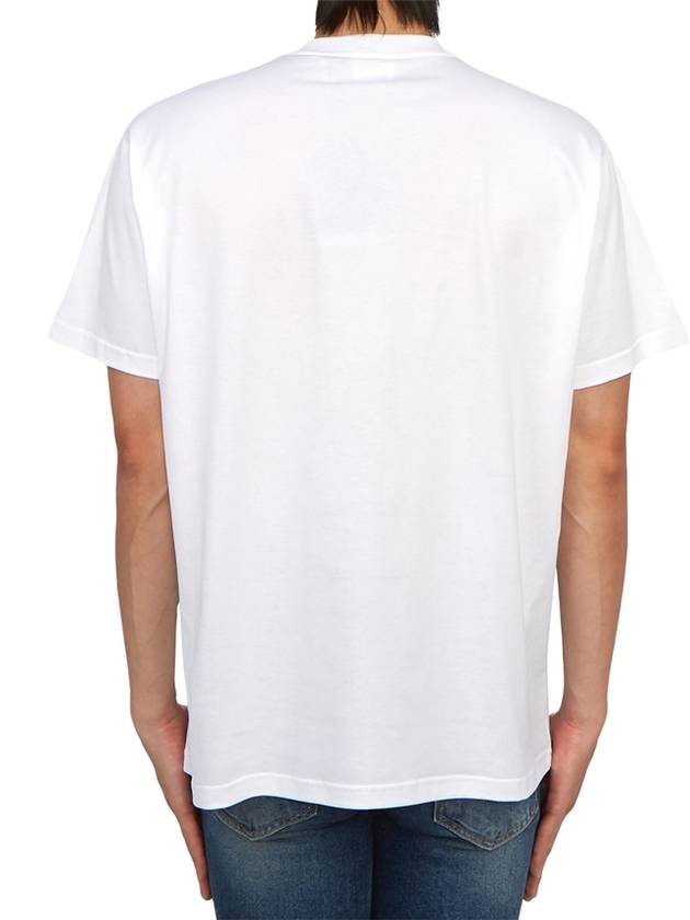 Logo Print Short Sleeve T-Shirt White - BURBERRY - BALAAN 4