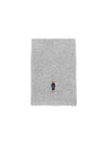 PC1269 032 Solid Denim Bare Knit Muffler - POLO RALPH LAUREN - BALAAN 1