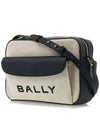 Bar Daniel Logo Print Cross Bag White - BALLY - BALAAN 3