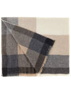 Twill Check Wool Cashmere Muffler - BRUNELLO CUCINELLI - BALAAN 7