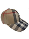 Embroidered Logo Check Cotton Ball Cap Beige - BURBERRY - BALAAN 2