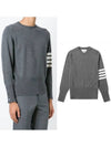 Diagonal Classic Cashmere Knit Top Grey - THOM BROWNE - BALAAN 2