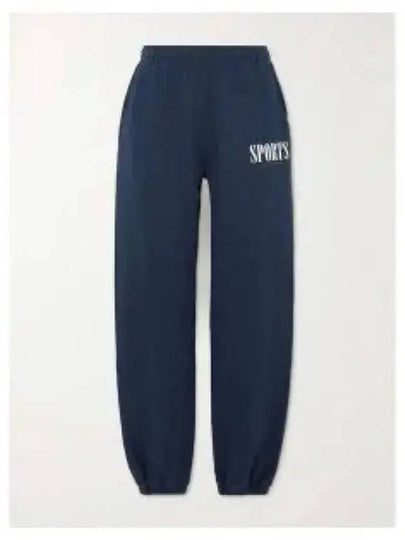 Logo Print Track Pants Navy - SPORTY & RICH - BALAAN 2