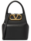 V logo signature mini bucket bag black - VALENTINO - BALAAN 2