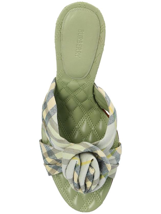 Burberry Heeled Mules ‘Mews’, Women's, Green - BURBERRY - BALAAN 6