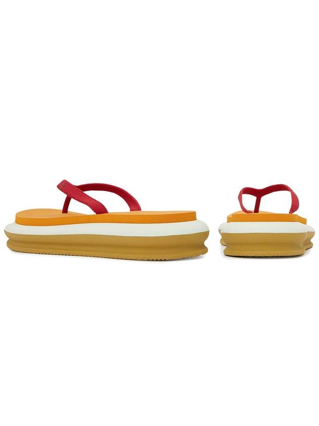 Women's Layered Flip Flops Red Orange - TORY BURCH - BALAAN 7