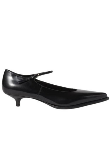 Brushed Leather Pumps Black - MIU MIU - BALAAN 1