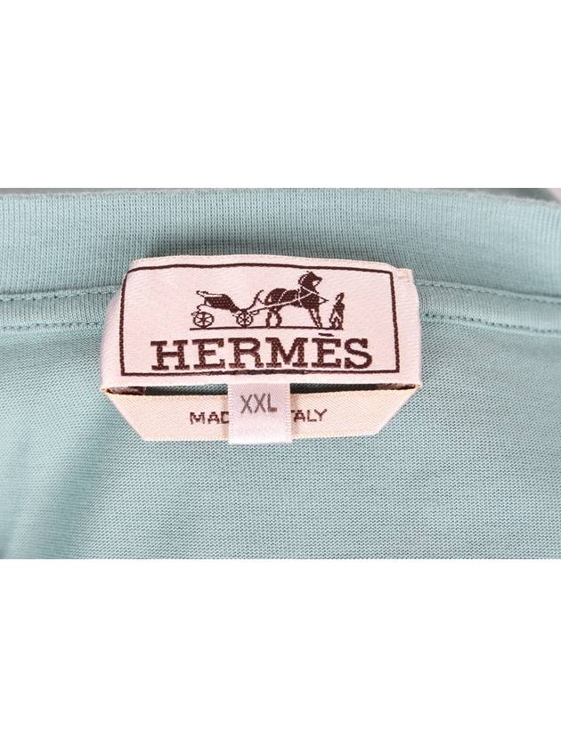 Horse Print Short Sleeve T Shirt XXL - HERMES - BALAAN 7