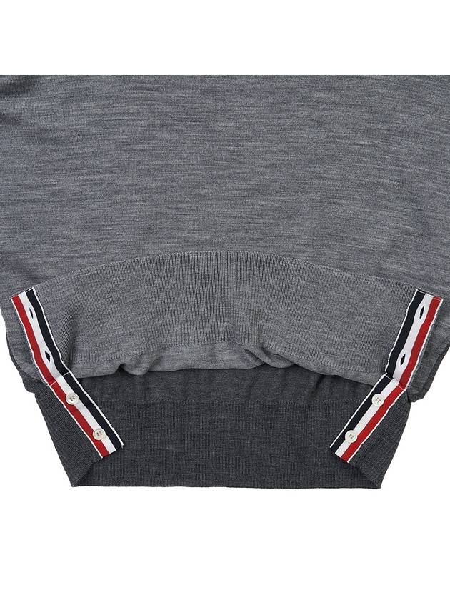 Women's Fun Mix 4 Bar Crew Neck Knit Top Grey - THOM BROWNE - BALAAN 11