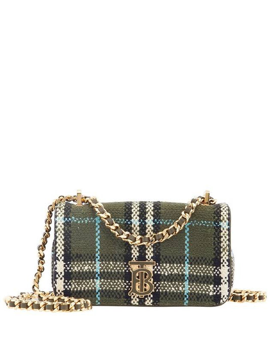 Lola Check Print Mini Shoulder Bag Olive Green - BURBERRY - BALAAN 2