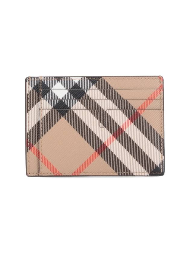 Check Card Wallet Beige - BURBERRY - BALAAN 3