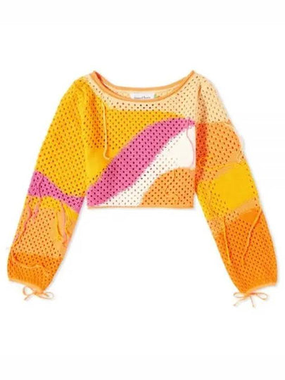 Pompelmo Sunset Cropped Knit Top Orange - HOUSE OF SUNNY - BALAAN 2