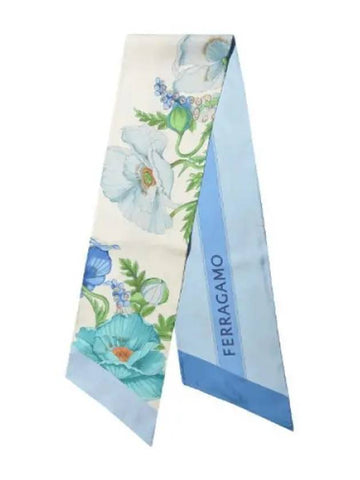 Ferragamo Poppy Print Silk Bandeau Women s Scarf - SALVATORE FERRAGAMO - BALAAN 1