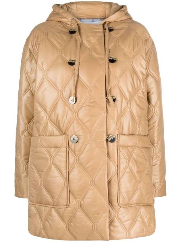 Ganni Shiny Quilt Hooded Jacket Clothing - GANNI - BALAAN 1