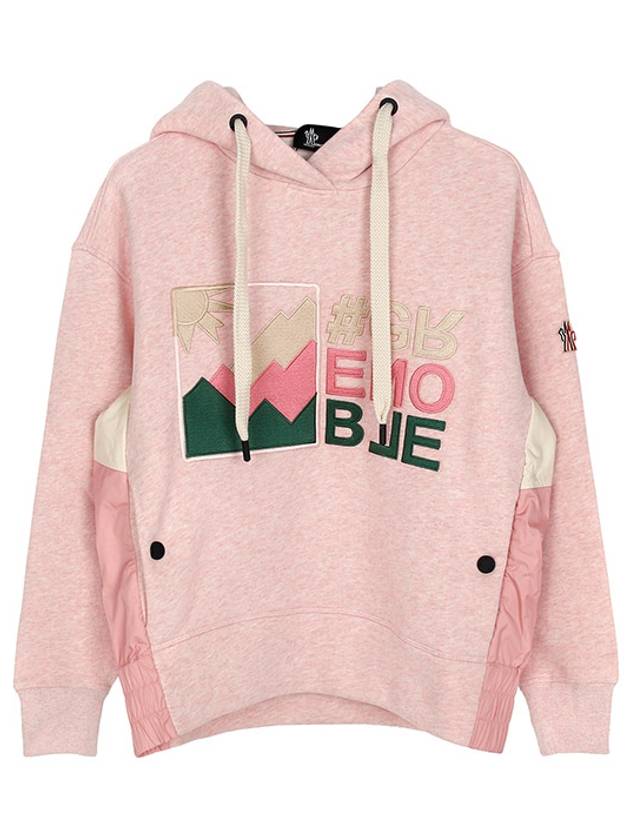 Pink Maglia Con Grenoble Hooded Sweatshirt 8G00019 899RH 51D - MONCLER - BALAAN 1