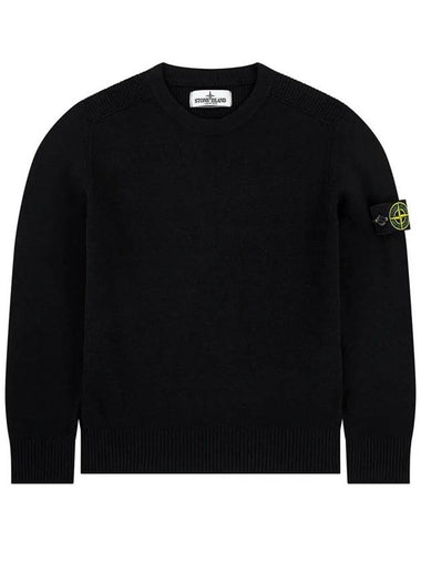 12th Anniversary Kids Waffen Crew Neck Knit Black 7316513A7 V0029 - STONE ISLAND - BALAAN 1