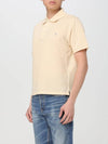 Men's Cassandre Cotton Polo Shirt Beige - SAINT LAURENT - BALAAN 5