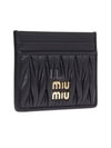 Matelasse Nappa Leather Card Wallet Black - MIU MIU - BALAAN 2