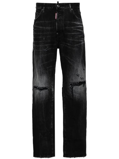 Denim Straight Jeans Black - DSQUARED2 - BALAAN 1