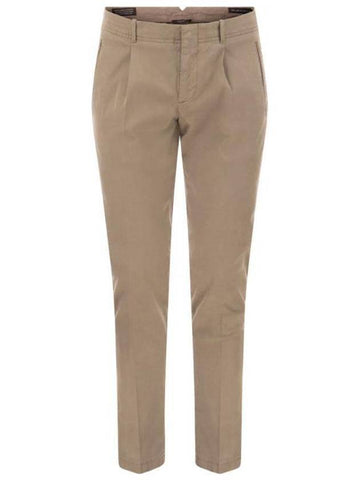 Cotton Silk Straight Pants Beige - PESERICO - BALAAN 1