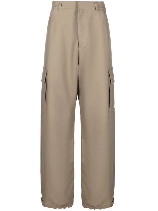 OW EMB Drill Cargo Pants OMCF037F23FAB004 6161 BEIGE BEIGE B0170476430 - OFF WHITE - BALAAN 1