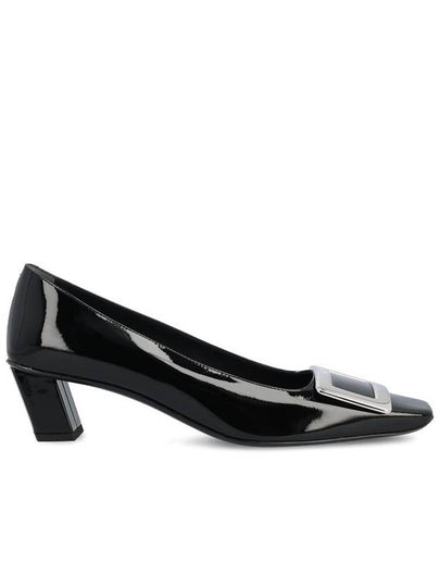 Women's Belle Vivier Metal Buckle Pumps Black - ROGER VIVIER - BALAAN 2