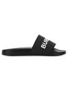 Logo Slippers Black - BURBERRY - BALAAN 1