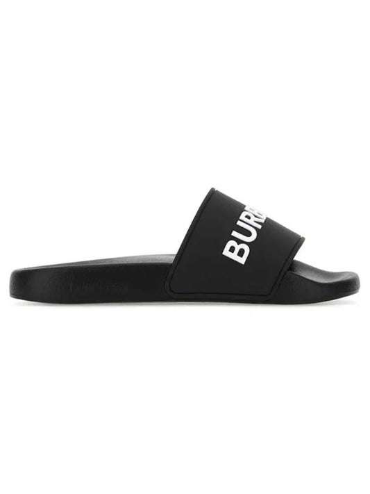 Women's Logo Slippers Black - BURBERRY - BALAAN 1