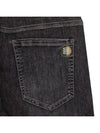 Men's Regular Slim Fit Soft Black Thin Jeans AJN166 - IKALOOOK - BALAAN 7