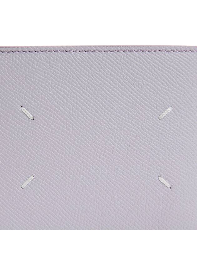 Stitched Bifold Leather Half Wallet Light Purple - MAISON MARGIELA - BALAAN 7