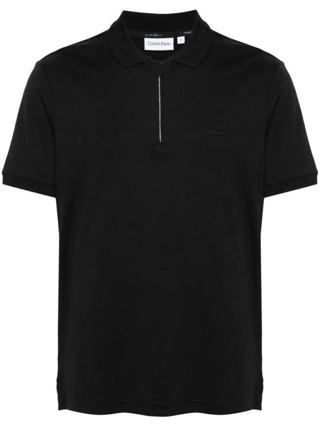 Logo Patch Polo Shirt Black - CALVIN KLEIN - BALAAN 1