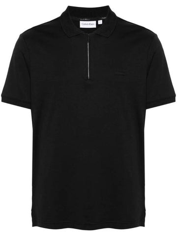 Logo Patch Polo Shirt Black - CALVIN KLEIN - BALAAN 1