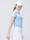 Golf Dry Cool Functional Shirt Collar Sky Blue Short Sleeve T-Shirt DO3222TS02 - DOYOUKNOWMC GOLF WEAR - BALAAN 3